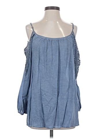 Andrée Blue Sleeveless Blouse (view 1)