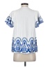 Parker 100% Cotton Blue Short Sleeve Blouse Size XS - photo 2