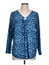 Ruby Rd. Blue Long Sleeve Blouse Size L - photo 1