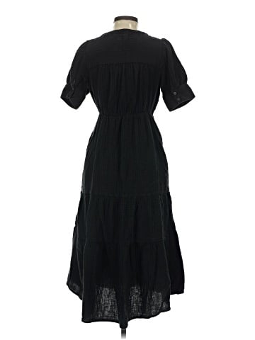 Madewell Lightspun Button-Front Tiered Midi Dress (view 2)