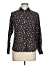 Lands' End Floral Black Long Sleeve Blouse Size 10 (petite) - photo 1