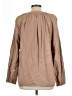 Dylan 100% Cotton Tan Long Sleeve Blouse Size L - photo 2