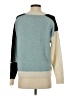 Central Park West Color Block Teal Pullover Sweater Size S - photo 2