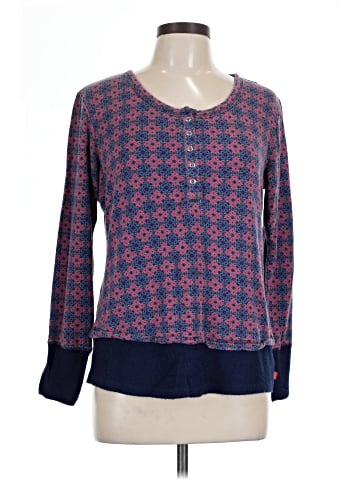 Josie Natori Long Sleeve Henley (view 1)