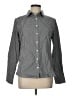 Lands' End Houndstooth Gray Long Sleeve Button-Down Shirt Size 12 - photo 1