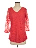 Tribal Red 3/4 Sleeve Blouse Size S - photo 1