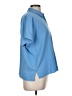 Uniqlo Solid Blue Short Sleeve Blouse Size M - photo 4
