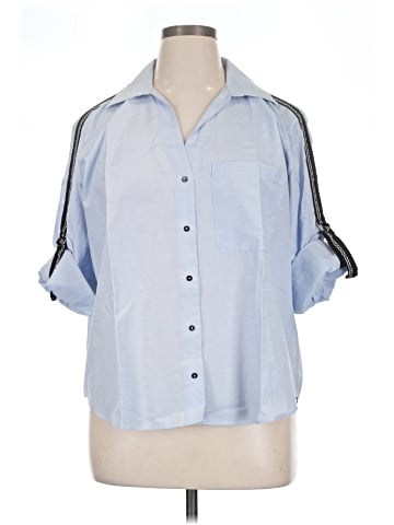 Zara Basic 3/4 Sleeve Button-Down Shirt (view 1)