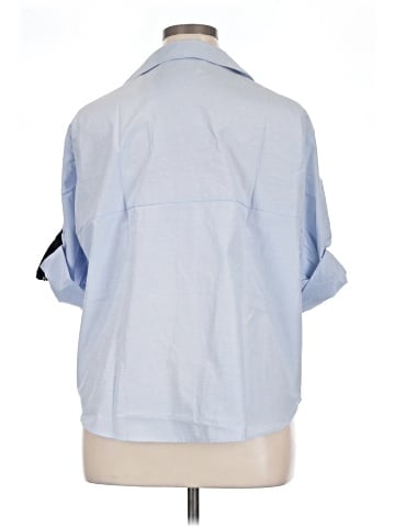 Zara Basic 3/4 Sleeve Button-Down Shirt (view 2)