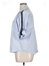 Zara Basic Color Block Blue 3/4 Sleeve Button-Down Shirt Size XL - photo 5