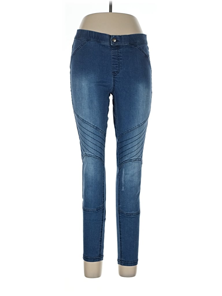 Pre-owned Hue Jeggings In Blue