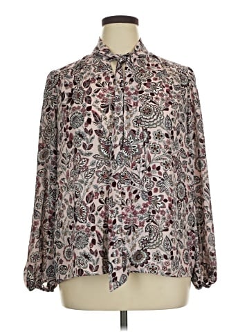 Ann Taylor Factory Long Sleeve Blouse (view 1)