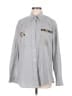 Las Olas Stars Gray Long Sleeve Button-Down Shirt Size M - photo 1