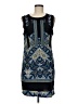 BCBGMAXAZRIA Paisley Blue Casual Dress Size M - photo 1