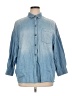 Old Navy 100% Cotton Blue 3/4 Sleeve Button-Down Shirt Size XL Petite - photo 1