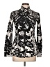 Just Cavalli Animal Print Silver Black Long Sleeve Blouse Size L (estimated) - photo 1