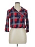 Wet Seal 100% Rayon Plaid Red 3/4 Sleeve Button-Down Shirt Size XL - photo 1