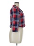 Wet Seal 100% Rayon Plaid Red 3/4 Sleeve Button-Down Shirt Size XL - photo 4