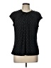 Worthington Polka Dots Black Short Sleeve Blouse Size L - photo 1