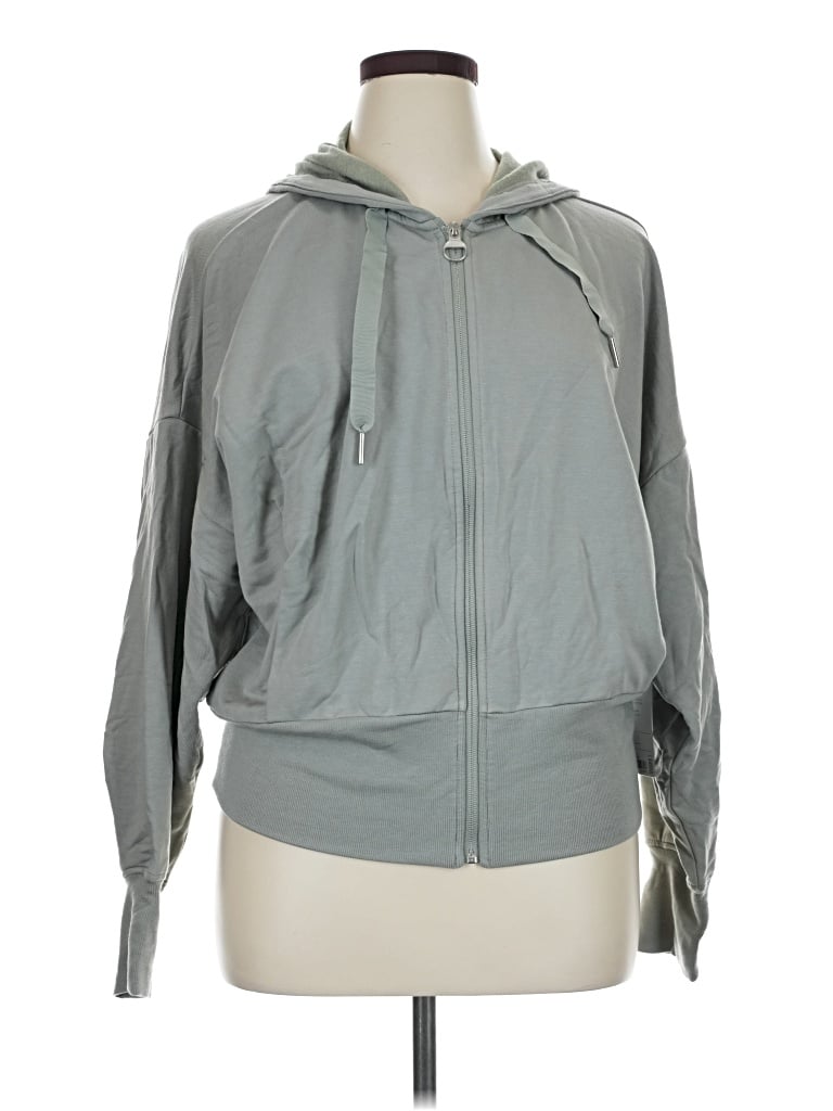Athleta Zip Up Hoodie In Gray
