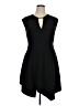 Halston Heritage Solid Black Cocktail Dress Size 14 - photo 1