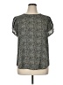Angashion 100% Polyester Gray Short Sleeve Blouse Size XL - photo 1