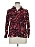 NY Collection Floral Burgundy Long Sleeve Blouse Size XL (petite) - photo 1