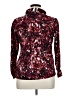 NY Collection Floral Burgundy Long Sleeve Blouse Size XL (petite) - photo 2