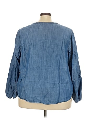 St. John's Bay 3/4 Sleeve Button-Down Shirt (view 2)