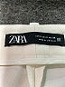 Zara Solid Ivory Casual Pants Size S - photo 7