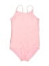 H&M Solid Pink One Piece Swimsuit Size 6X - 7 - photo 1