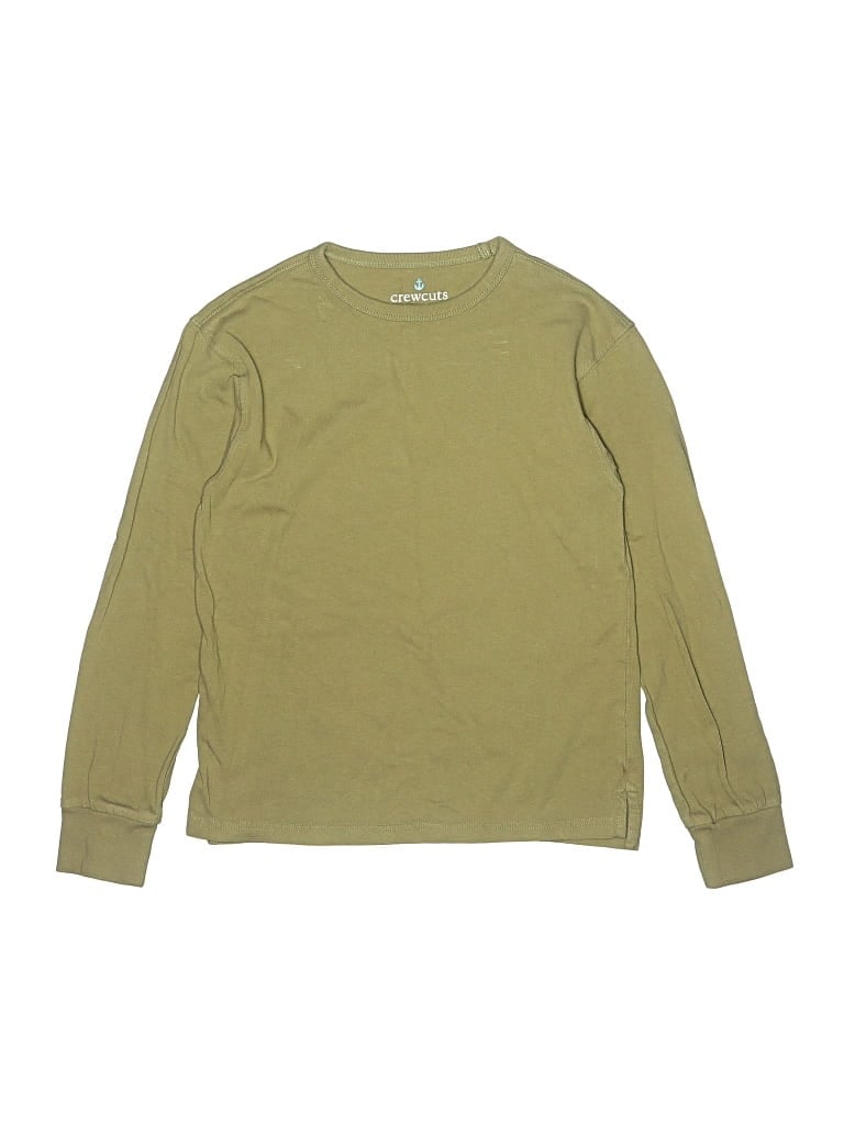 Pre-owned Crewcuts Kids' Long Sleeve T-shirt In Green