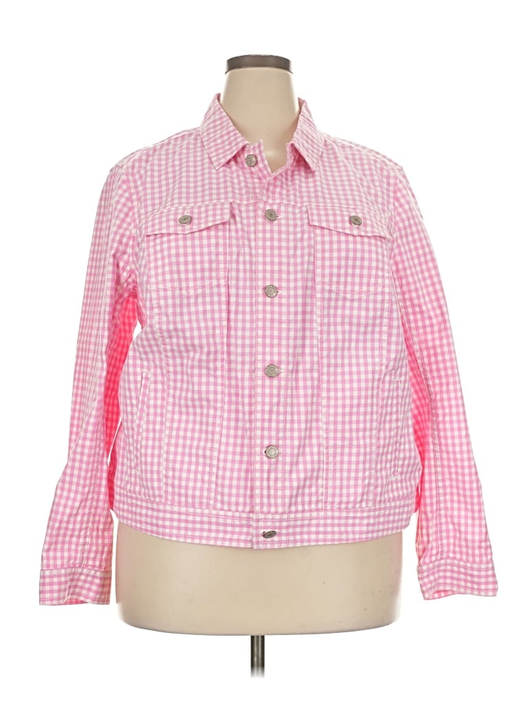 Pre-owned Talbots Long Sleeve Button Down Shirt In Pink