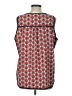 Pleione 100% Polyester Red Sleeveless Blouse Size L - photo 2