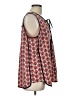Pleione 100% Polyester Red Sleeveless Blouse Size L - photo 4