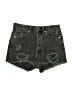 H&M Hearts Black Denim Shorts Size 6 - photo 1