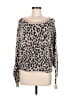 Jessica Simpson Animal Print Gray Pullover Sweater Size M - photo 1