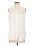 Columbia 100% Polyester Solid White Ivory Sleeveless Blouse Size L - photo 1