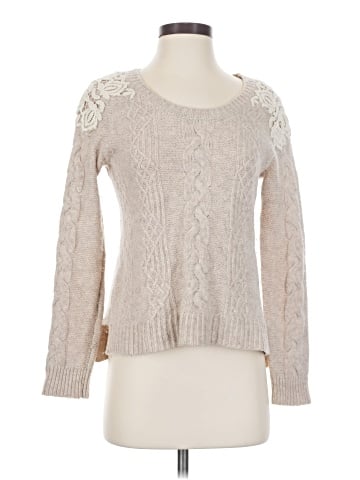Knitted & Knotted Wool Pullover Sweater (view 1)