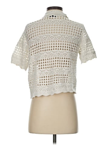 Aqua Short Sleeve Blouse (view 2)