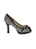 Madden Girl Houndstooth Black Heels Size 8 1/2 - photo 1