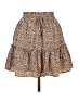 Crescent Animal Print Tan Casual Skirt Size L - photo 1
