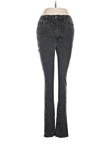 Madewell Tall 10" High-Rise Skinny Jeans in Black Frost (view 1)