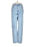 Missguided Hearts Blue Jeans Size 6 - photo 1