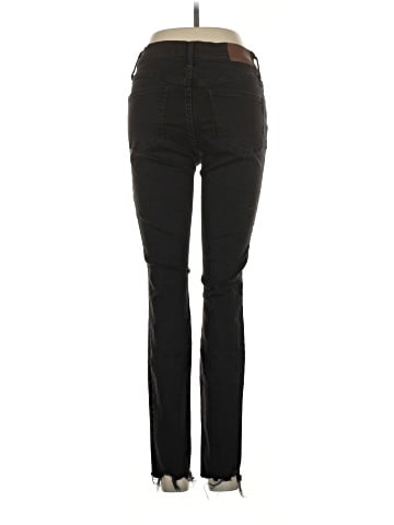 Madewell 9" Mid-Rise Skinny Jeans in Berkeley Black: Button-Through Edition (view 2)