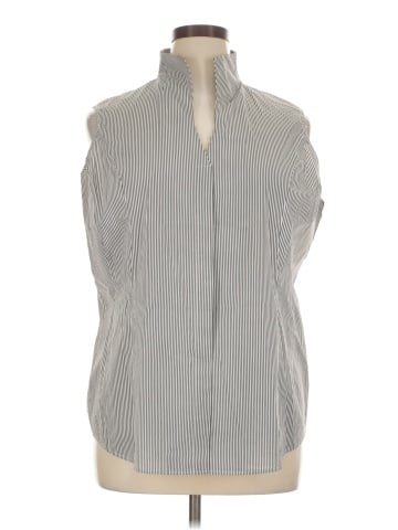 misook Sleeveless Button-Down Shirt (view 1)