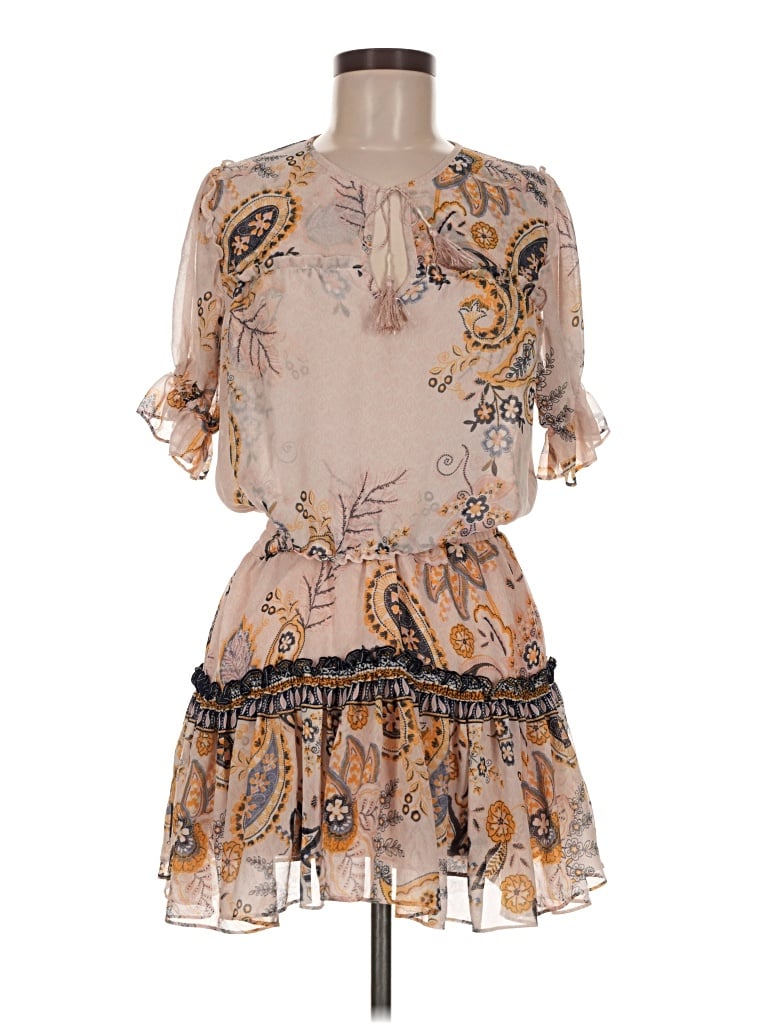 Pre-owned Misa Casual Dress In Tan