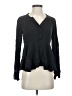 Milly Black Long Sleeve Blouse Size 4 - photo 1