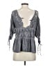 Pol Gray 3/4 Sleeve Blouse Size S - photo 2