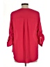 Torrid 100% Polyester Solid Pink Red 3/4 Sleeve Blouse Size Lg Plus (0) - photo 2